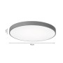 Πλαφονιέρα οροφής LED 24W 3CCT (by switch on base) γκρι μέταλλο και ακρυλικό D:30cm (42035-D-Gray)