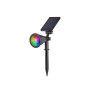 Amistad Μαύρο ηλιακό φωτιστικό, LED 2W, RGB, 180Lm, IP65, 36x14,1cm