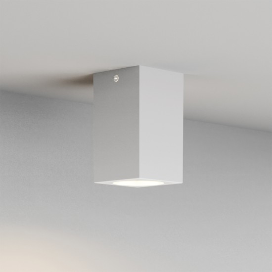 Cowart Φωτιστικό Οροφής Λευκό  και λαμπτήρα GU10 D:12x7cm, IP44