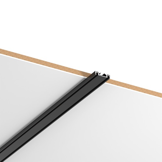 Ultra-Thin μαγνητική ράγα σε μαύρη απόχρωση D:3m (TR007-3-Black)