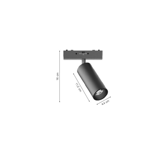 Φωτιστικό LED 9W 3CCT για Ultra-Thin μαγνητική ράγα σε λευκή απόχρωση D:4,4X16cm (TMU0130-White) 