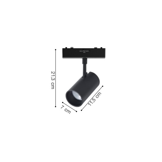Φωτιστικό LED 30W 3CCT για Ultra-Thin μαγνητική ράγα μαύρο D:7X11,5X21,3cm (TMU0120-Black)