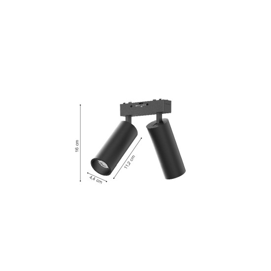 Φωτιστικό LED 2*9W 3CCT για Ultra-Thin μαγνητική ράγα σε λευκή απόχρωση D:4,4X16cm (TMU0140-White)