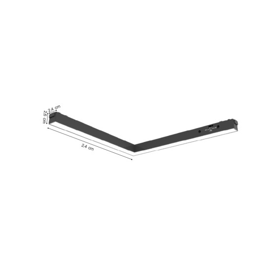 Γραμμικό φωτιστικό LED 24W 3CCT για ultra thin ράγα λευκόD:30X2,6X2,4cm (TMU0180-White)