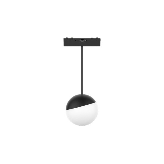 Κρεμαστό Φωτιστικό LED 6W 3000K-6000K για Ultra-Thin μαγνητική ράγα μαύρο D:10X10cm (TMZ0050-Black)