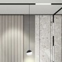 Κρεμαστό Φωτιστικό LED 6W 3000K-6000K για Ultra-Thin μαγνητική ράγα μαύρο D:10X10cm (TMZ0050-Black)