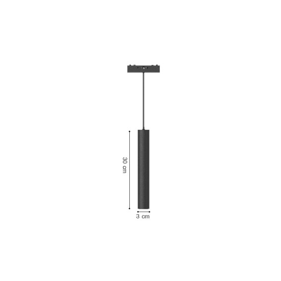 Κρεμαστό Φωτιστικό LED 6W 3CCT για Ultra-Thin μαγνητική ράγα λευκόD:3X30cm (TMU0210-White)