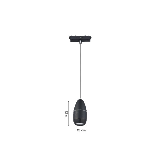 Κρεμαστό Φωτιστικό LED 5W 3CCT για Ultra-Thin μαγνητική ράγα λευκόD:9Χ12cm (TMU0220-White)