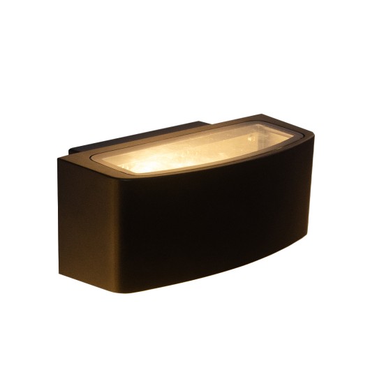 Winona Μαύρο Επιτοίχιο Φωτιστικό Ε27 (Up & Down), IP65, D: 90 x 120 x 220 mm