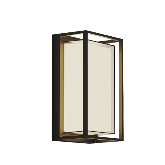Isabella Μαύρο Επιτοίχιο Φωτιστικό LED 12W, 800Lm, 3000K, IP65, D: 100 x 145 x 245 mm