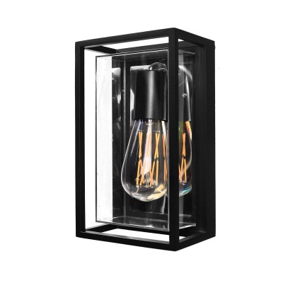 Zar Μαύρο Επιτοίχιο Φωτιστικό E27, IP65, D: 100 x 145 x 245 mm Zar Μαύρο Επιτοίχιο Φωτιστικό E27, IP65, D: 100 x 145 x 245 mm