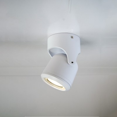 Crescent Λευκό Επιτοίχιο Φωτιστικό GU10, IP54, D: 90 x 90 x 130 mm Crescent Λευκό Επιτοίχιο Φωτιστικό GU10, IP54, D: 90 x 90 x 130 mm