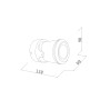 Crescent Λευκό Επιτοίχιο Φωτιστικό GU10, IP54, D: 90 x 90 x 130 mm