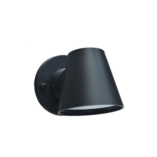 Canyon Μαύρο Επιτοίχιο Φωτιστικό GU10, IP54, D: 100 x 105 x 135 mm