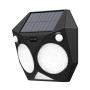 Tortoise Μαύρο ηλιακό φωτιστικό LED 6W, 3000K, 500LΜ, IP65, 160 x 160 x 60 mm