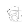 Tortoise Μαύρο ηλιακό φωτιστικό LED 6W, 3000K, 500LΜ, IP65, 160 x 160 x 60 mm