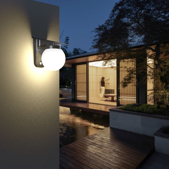 Baikal Μαύρο ηλιακό φωτιστικό LED 1W, 3CCT, 100LΜ, IP65, 130 x 190 x 175 mm