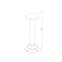 Keowee Μαύρο Φωτιστικό Κολωνάκι LED 12W, 600Lm, 3CCT, IP65, D: 180 x 180 x 600 mm