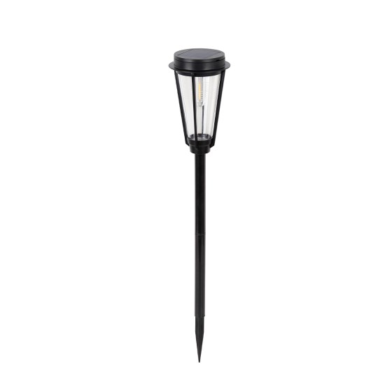Lobelia Μαύρο ηλιακό καρφωτό φωτιστικό LED 1W, 3000K, 80LΜ, IP44, 107,5 x 675 mm