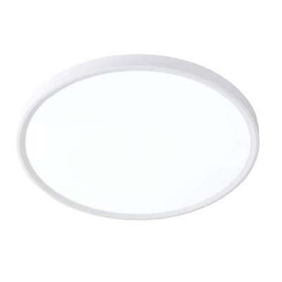 Πλαφονιέρα οροφής LED 50W 3CCT (by switch on base) σε λευκή απόχρωση D:60x2,5cm (42036-A-White)