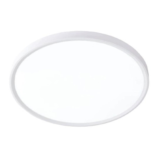 Πλαφονιέρα οροφής LED 50W 3CCT (by switch on base) σε λευκή απόχρωση D:60x2,5cm (42036-A-White)