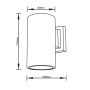 Candler Επιτοίχιο Φωτιστικό Ανθρακί Up and Down και λαμπτήρα E27 D:15,5x17cm, IP44 Candler Επιτοίχιο Φωτιστικό Ανθρακί Up and Down και λαμπτήρα E27 D:15,5x17cm, IP44