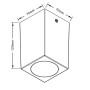 Cowart Φωτιστικό Οροφής Γκρί  και λαμπτήρα GU10 D:12x7cm, IP44