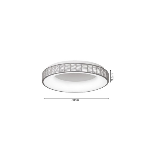 Πλαφονιέρα Οροφής LED από σχοινί 3CCT, 25W D:50x9,5cm