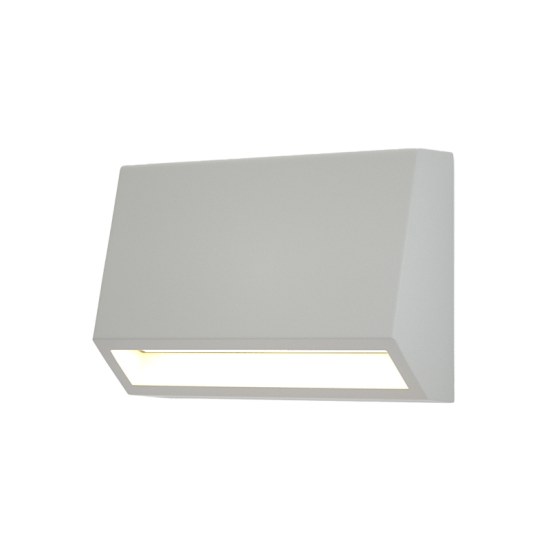 Blue Γκρι LED Επιτοίχιο Φωτιστικό, 1.5W, 3CCT, IP65, D:10x7x3,3cm