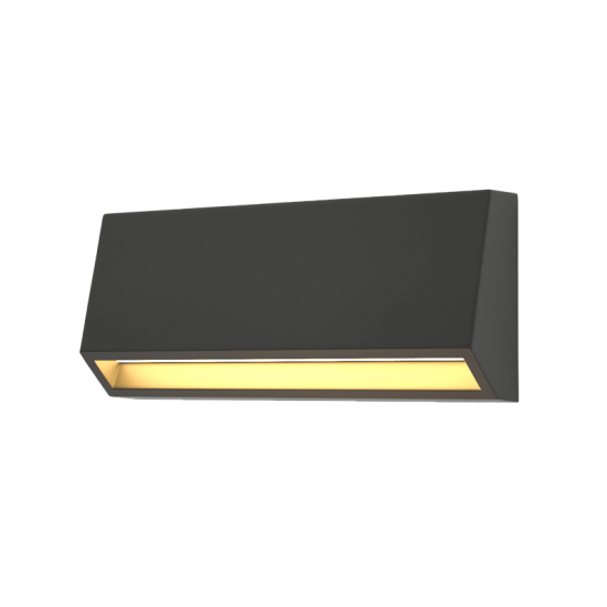 Blue Ανθρακί LED Επιτοίχιο Φωτιστικό, 3W, 3CCT, IP65, D:16x7x3,3cm