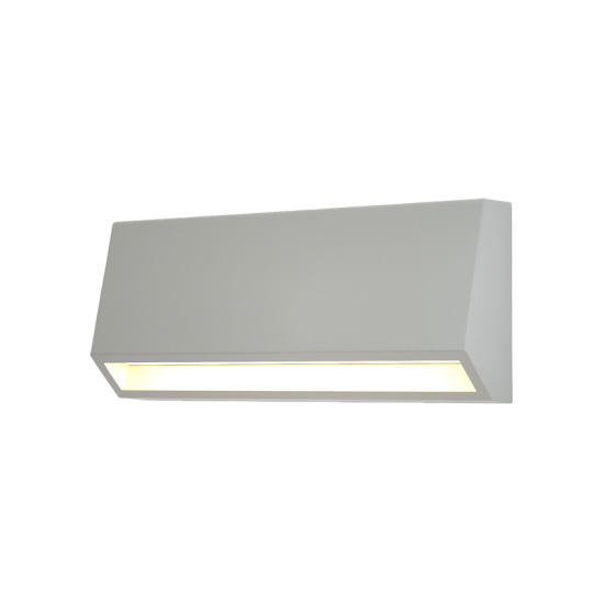 Blue Γκρι LED Επιτοίχιο Φωτιστικό, 3W, 3CCT, IP65, D:16x7x3,3cm