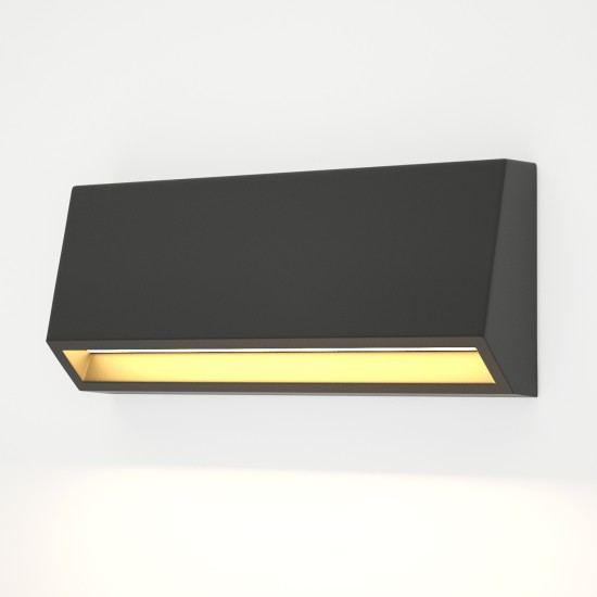 Blue Ανθρακί LED Επιτοίχιο Φωτιστικό, 3W, 3CCT, IP65, D:16x7x3,3cm