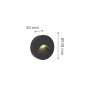 Horseshoe Ανθρακί LED Επιτοίχιο Φωτιστικό, 2W, 3CCT, IP65, D:12,8x3cm