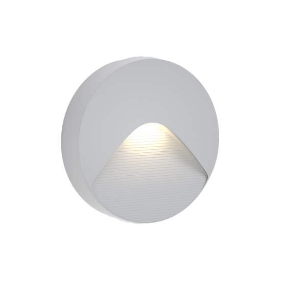Horseshoe Γκρι LED Επιτοίχιο Φωτιστικό, 2W, 3CCT, IP65, D:12,8x3cm