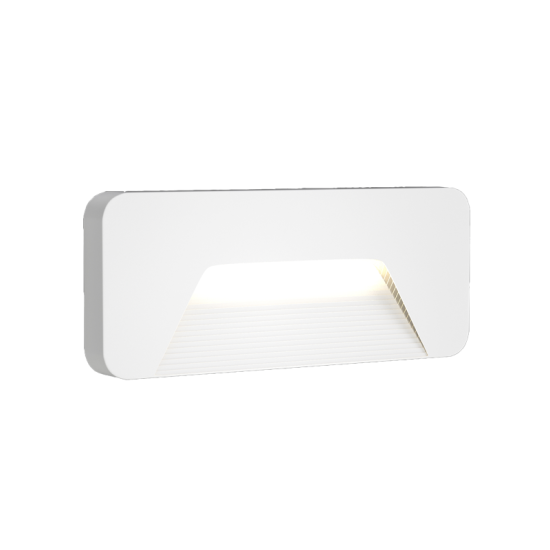Kentucky Λευκό LED Επιτοίχιο Φωτιστικό, 3W, 3CCT, IP65, D:22x8x3cm