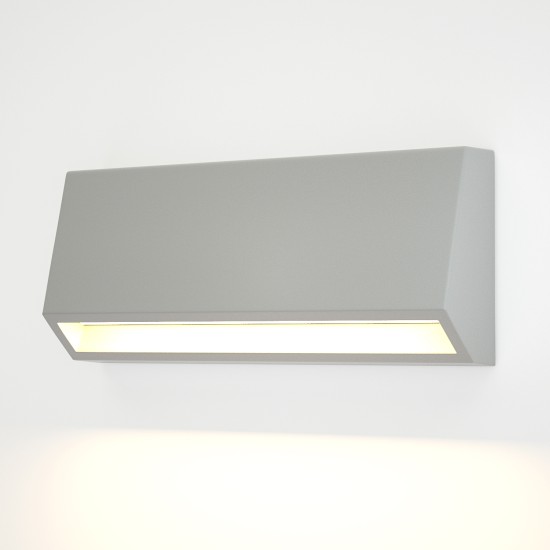 Blue Γκρι LED Επιτοίχιο Φωτιστικό, 3W, 3CCT, IP65, D:16x7x3,3cm