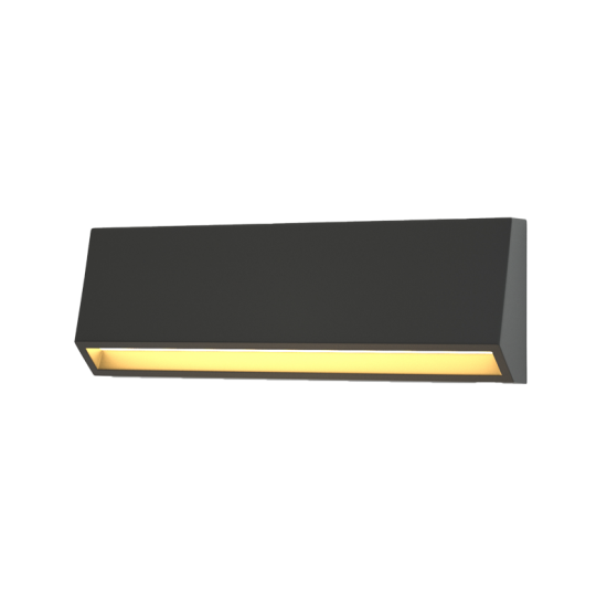 Blue Ανθρακί LED Επιτοίχιο Φωτιστικό, 4W, 3CCT, IP65, D:22x8x3,3cm