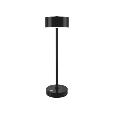  Crater Rechargeable LED 2W 3CCT Touch Table Lamp Black D:38cmx11cm (80100110)