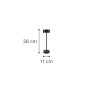  Crater Rechargeable LED 2W 3CCT Touch Table Lamp White D:38cmx11cm (80100120)