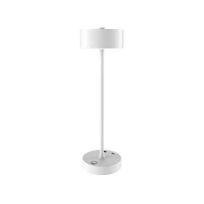  Crater Rechargeable LED 2W 3CCT Touch Table Lamp White D:38cmx11cm (80100120)