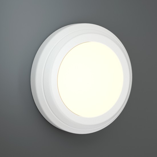 Jocasse Γκρι LED Επιτοίχιο Φωτιστικό, 3W, 3CCT, IP65, D:15x2,7cm