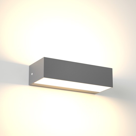 Martin Γκρι Επιτοίχιο Φωτιστικό (Up & Down), 9W, 3CCT, IP65, D:17cmx4,6cmx4,6cm