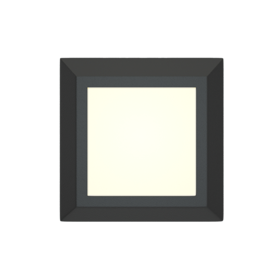 George Ανθρακί LED Επιτοίχιο Φωτιστικό, 3.5W, 3CCT, IP65, D:12,3x12,3x2,8cm