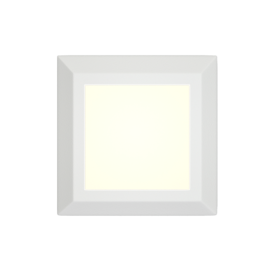 George Λευκό LED Επιτοίχιο Φωτιστικό, 3.5W, 3CCT, IP65, D:12,3x12,3x2,8cm