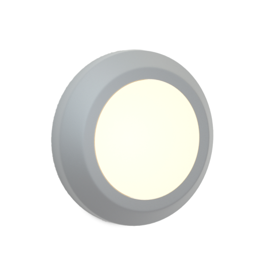 Jocasse Γκρι LED Επιτοίχιο Φωτιστικό, 3W, 3CCT, IP65, D:15x2,7cm