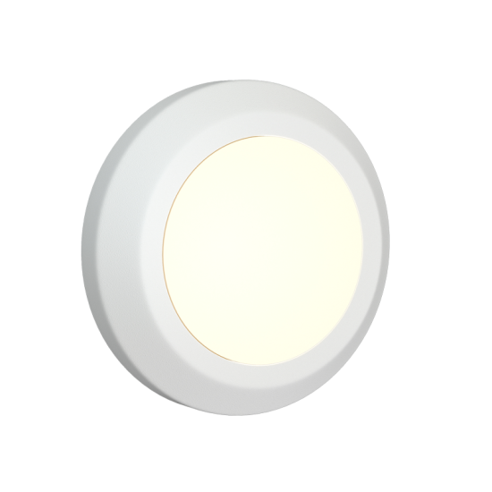Jocasse Λευκό LED Επιτοίχιο Φωτιστικό, 3W, 3CCT, IP65, D:15x2,7cm