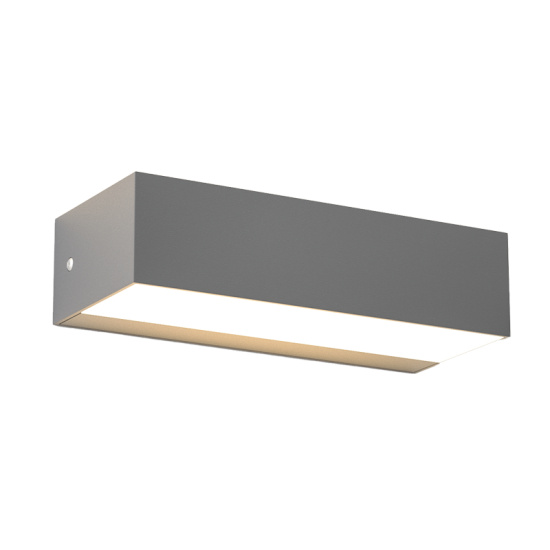Martin Γκρι Επιτοίχιο Φωτιστικό (Up & Down), 9W, 3CCT, IP65, D:17cmx4,6cmx4,6cm
