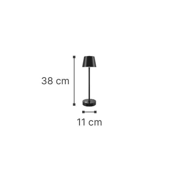  Tahoe Rechargeable LED 2W 3CCT Touch Table Lamp White D:38cmx11cm (80100220)