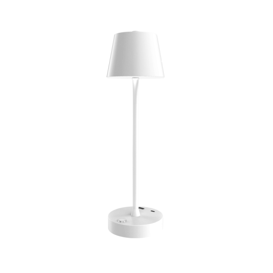  Tahoe Rechargeable LED 2W 3CCT Touch Table Lamp White D:38cmx11cm (80100220)