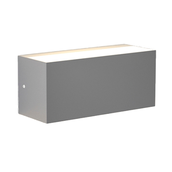 Martin Γκρι Επιτοίχιο Φωτιστικό (Up & Down), 12W, 3CCT, IP65, D:22cmx10cmx9cm
